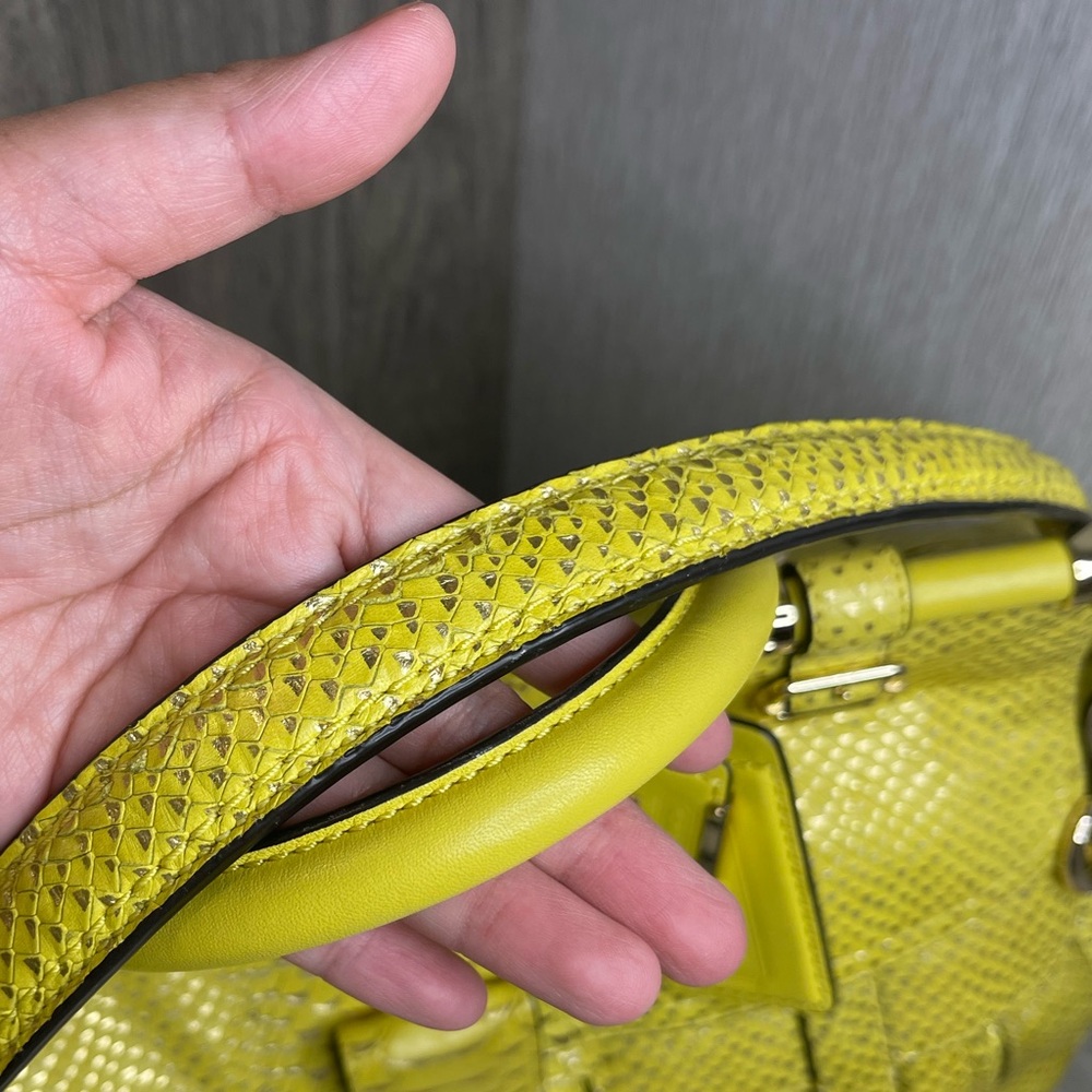 Abby Pinnacle Python Leather Crossbody Satchel Sh… - image 4